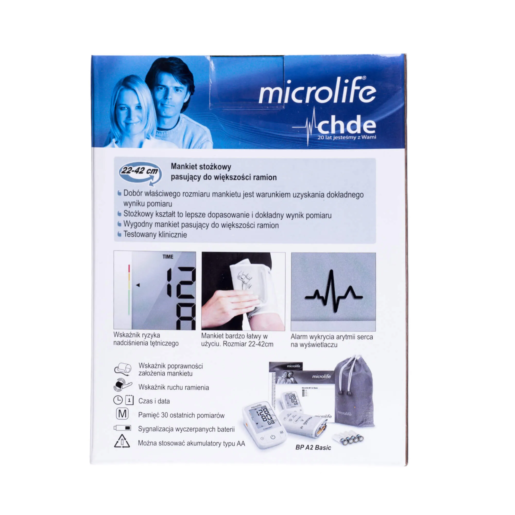 Microlife BP A2 Basic, automatyczny ciśnieniomierz naramienny, 1 sztuka 