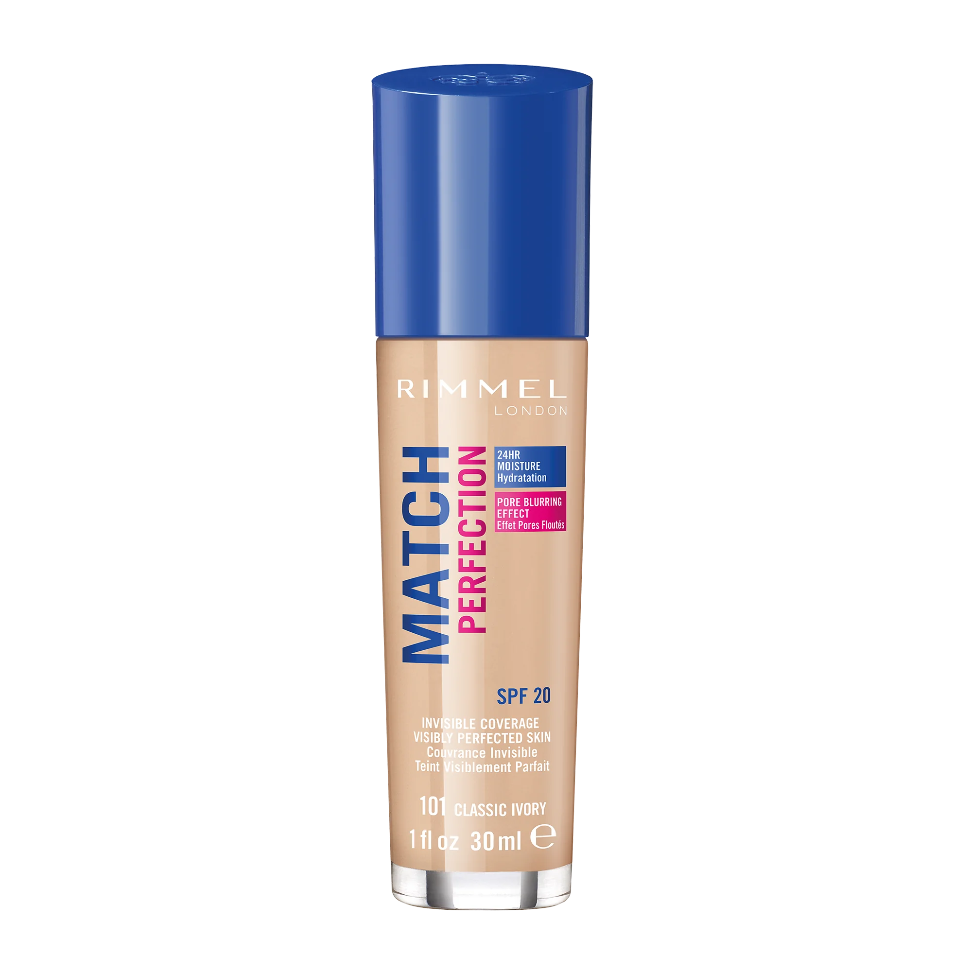 Rimmel Match Perfection podkład do twarzy 101 Classic Ivory, 30 ml