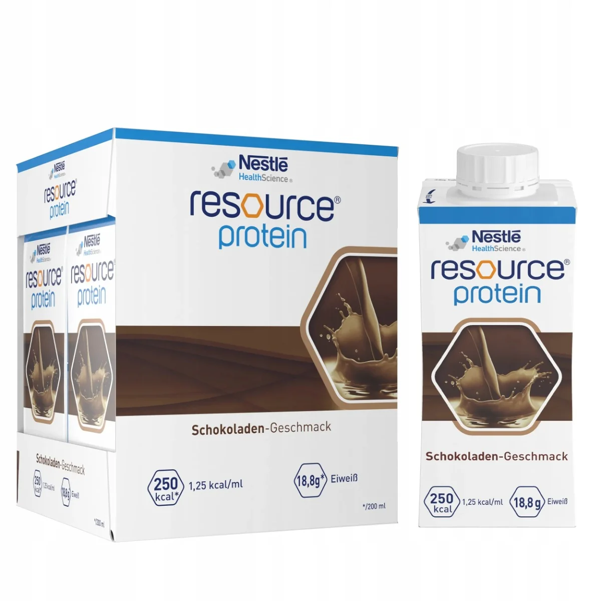 Resource Protein smak czekoladowy, 4 x 200 ml