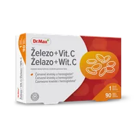 Żelazo + Witamina C Dr.Max, suplement diety, 90 tabletek