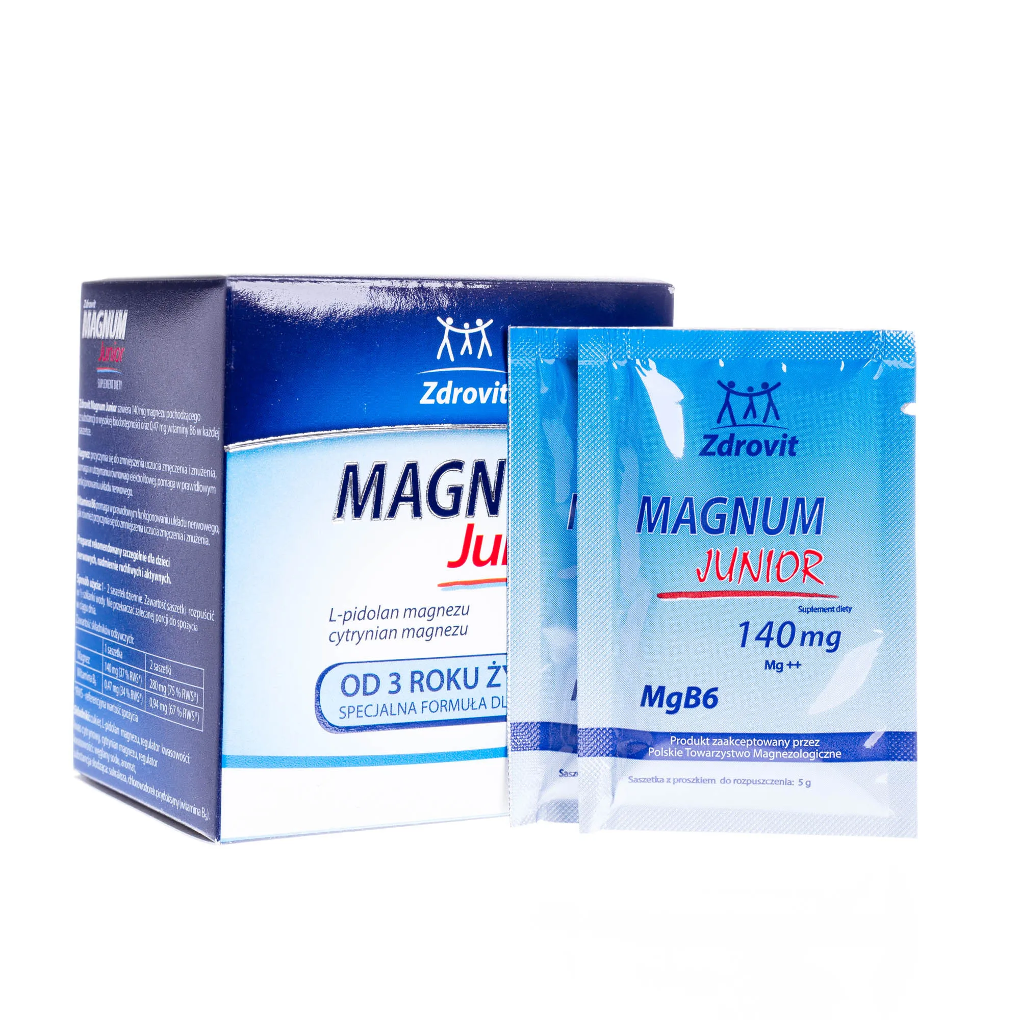 Magnum Junior suplement diety, L-pidolan magnezu, 20 saszetek 