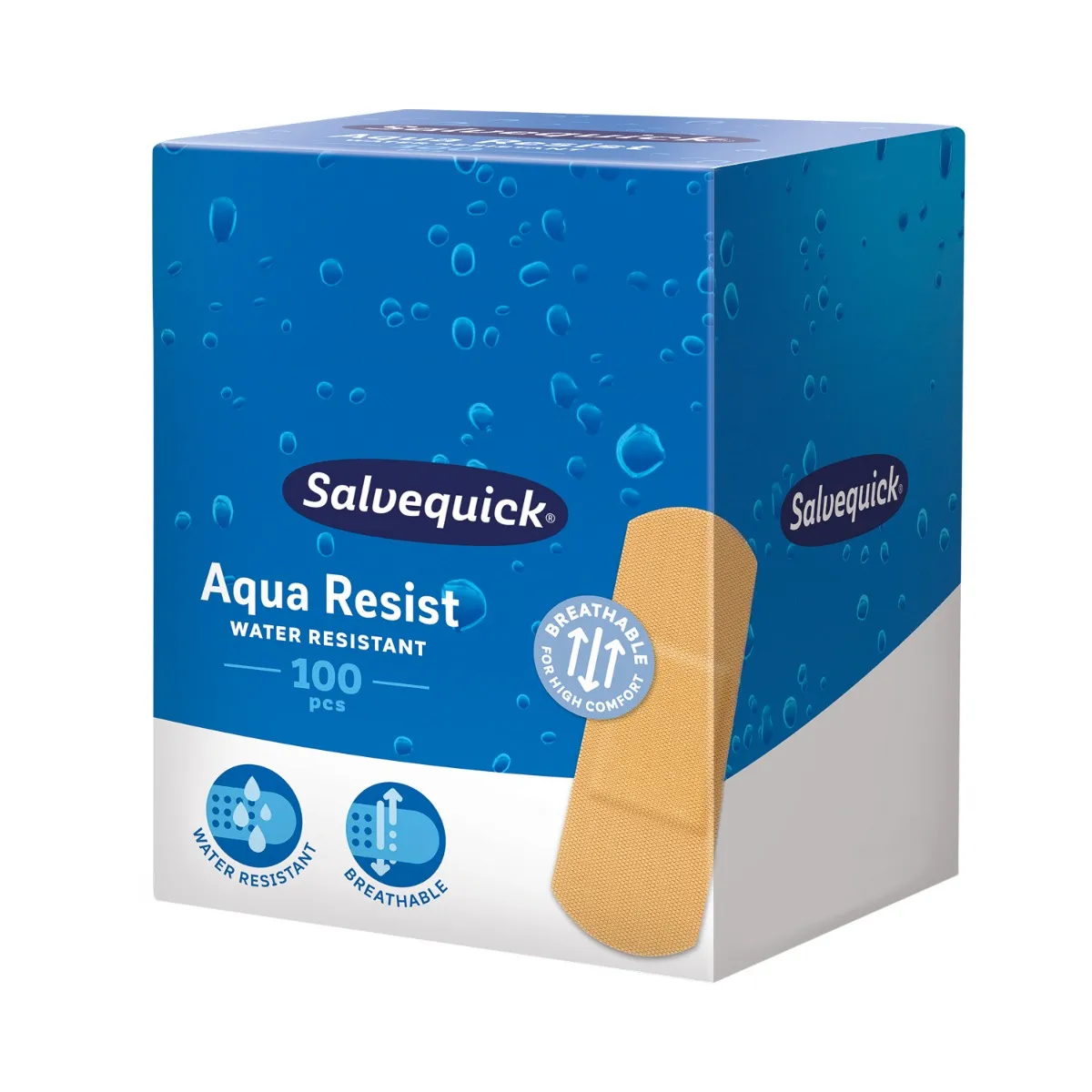 Salvequick Aqua Resist, plastry średnie, 100 sztuk