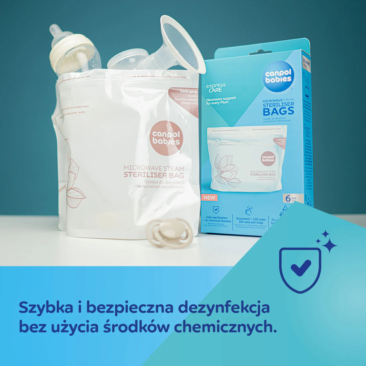 Canpol Babies woreczki do sterylizacji w kuchence mikrofalowej, 6 szt.