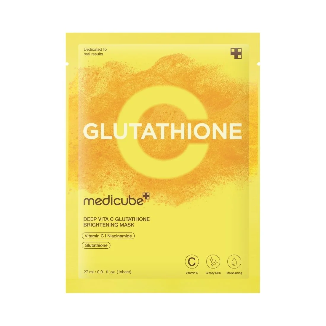 Medicube Deep Vita C Glutathione Brightening Mask rozjaśniająca maska w płacie, 27 ml