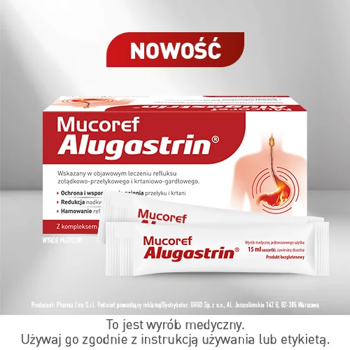 Mucoref Alugastrin® zawiesina doustna, 14 saszetek