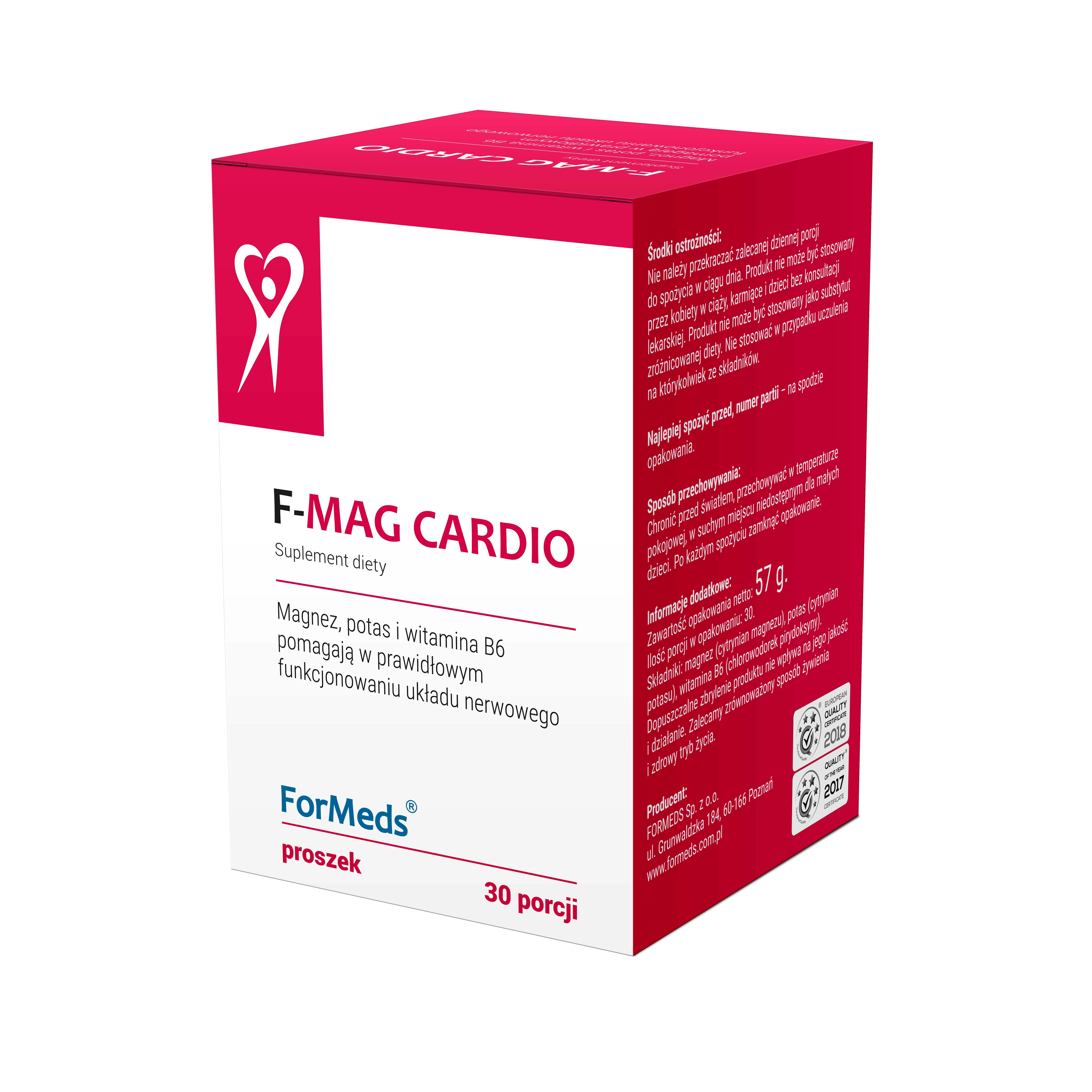ForMeds F-Mag Cardio, suplement diety, proszek, 30 porcji