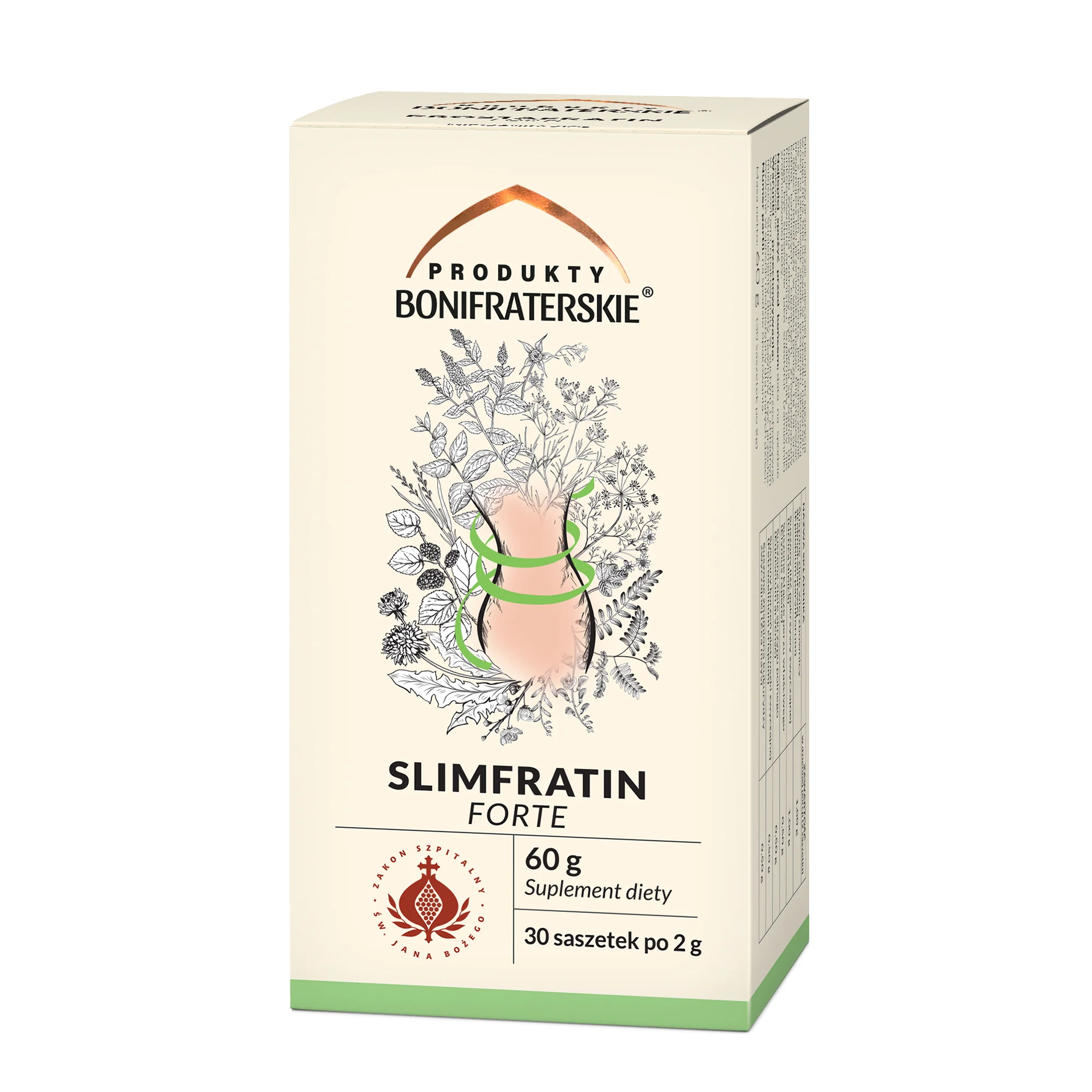 Produkty bonifraterskie Slimfratin Forte Fix zioła do zaparzania, 30 saszetek x 2 g