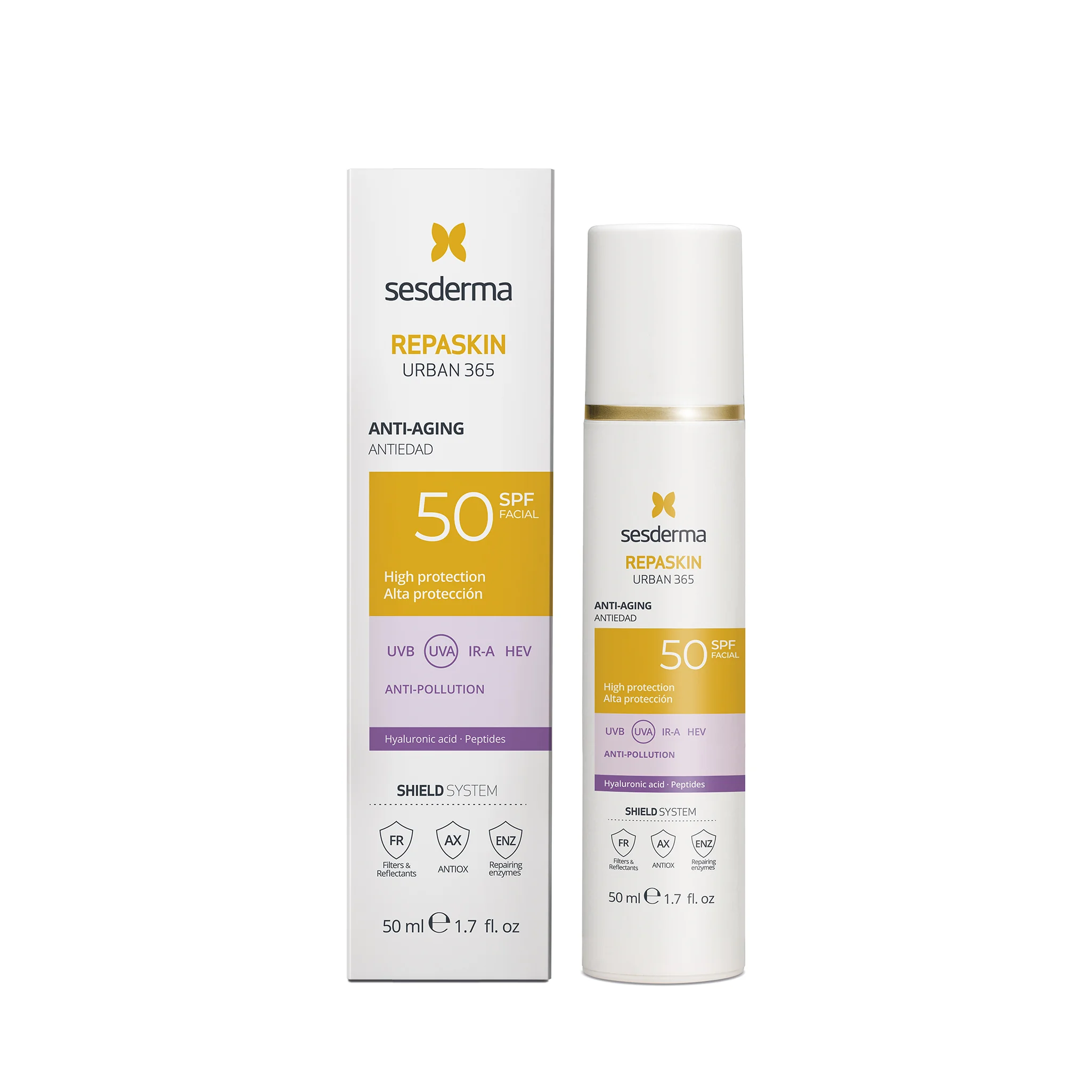 Sesderma Repaskin Urban 365 Anti-Age krem do twarzy SPF 50, 50 ml