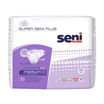 Seni Super Plus, pieluchomajtki, medium 75-110 cm, 10 sztuk 