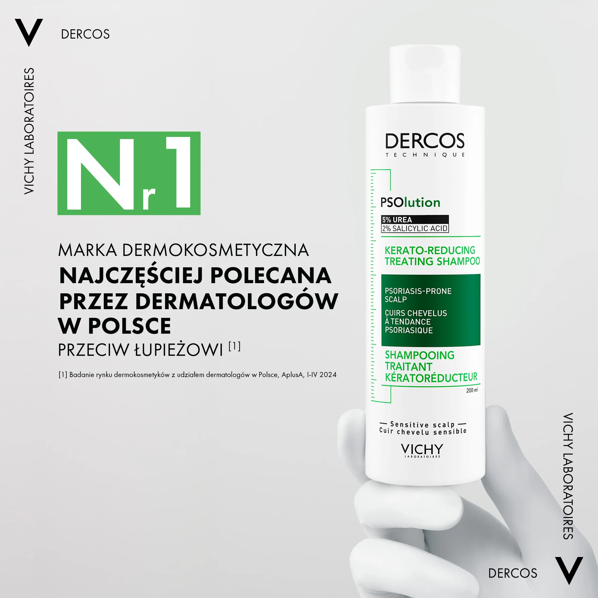 Vichy Dercos PSOlution szampon keratolityczny, 200 ml