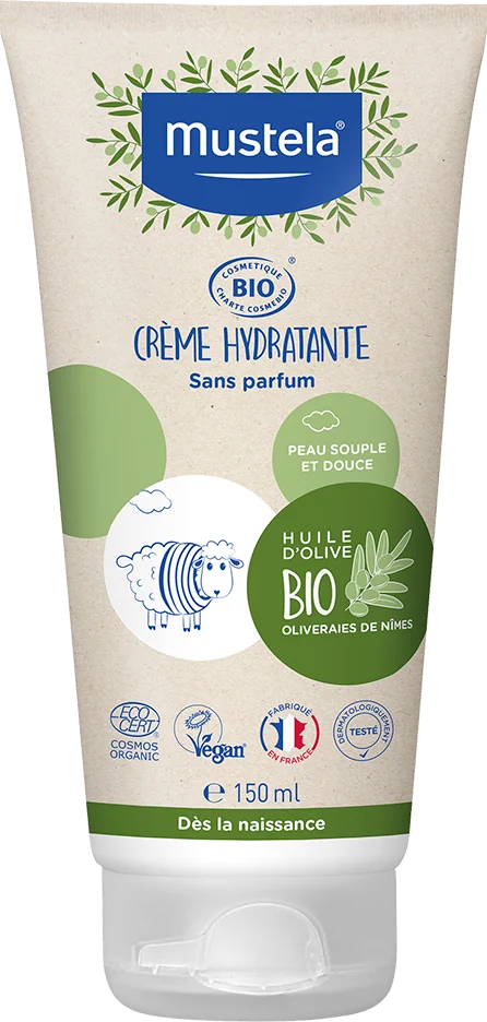 Mustela BIO certyfikowany organiczny krem nawilżający, 150 ml
