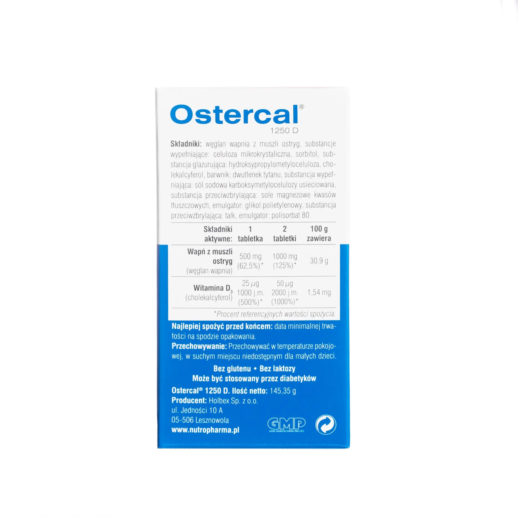 Ostercal, środek do postępowania dietetycznego w osteoporozie, 90 tabletek 