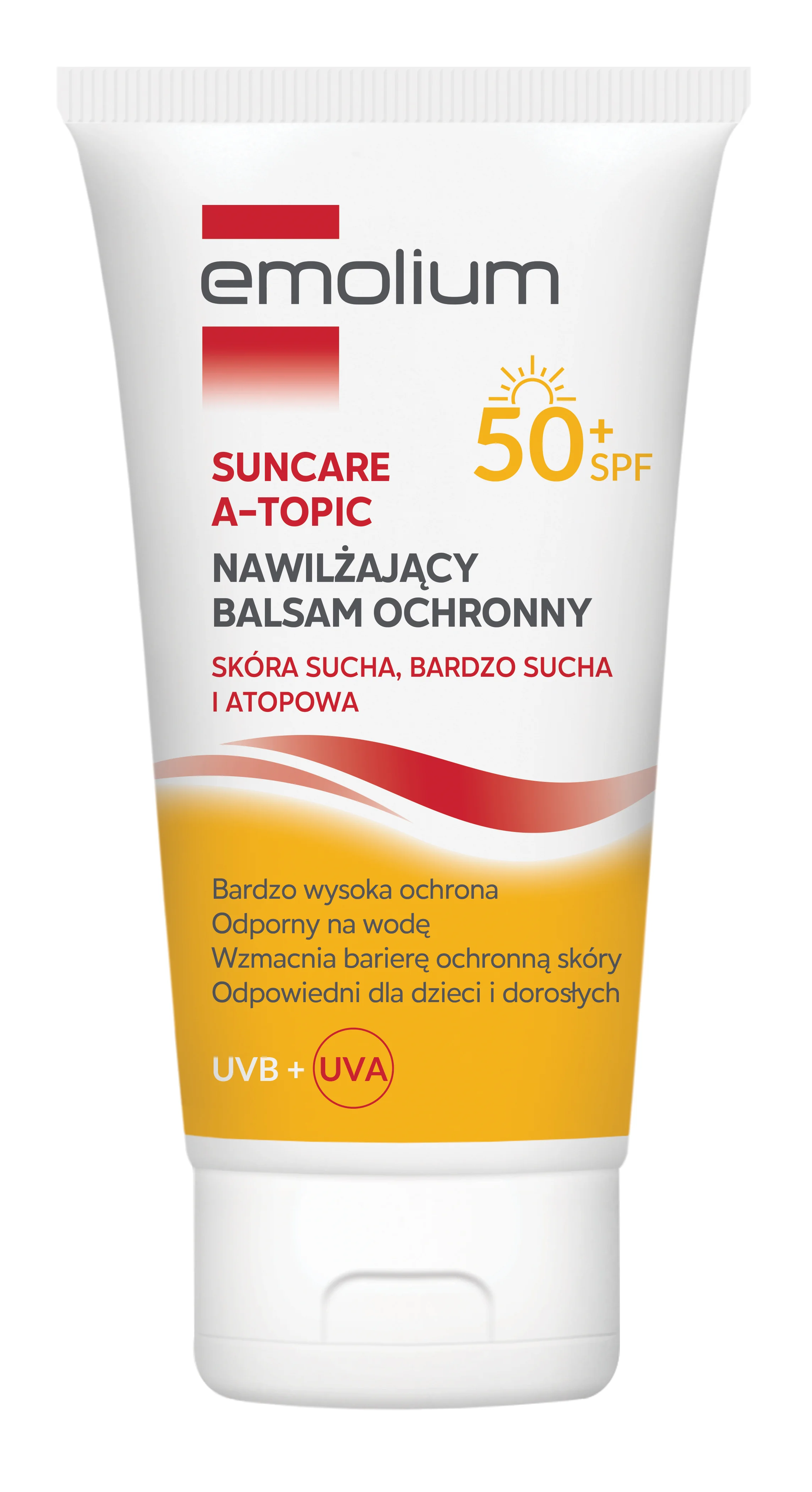 Emolium A-Topic Suncare balsam nawilżający SPF50+, 150 ml