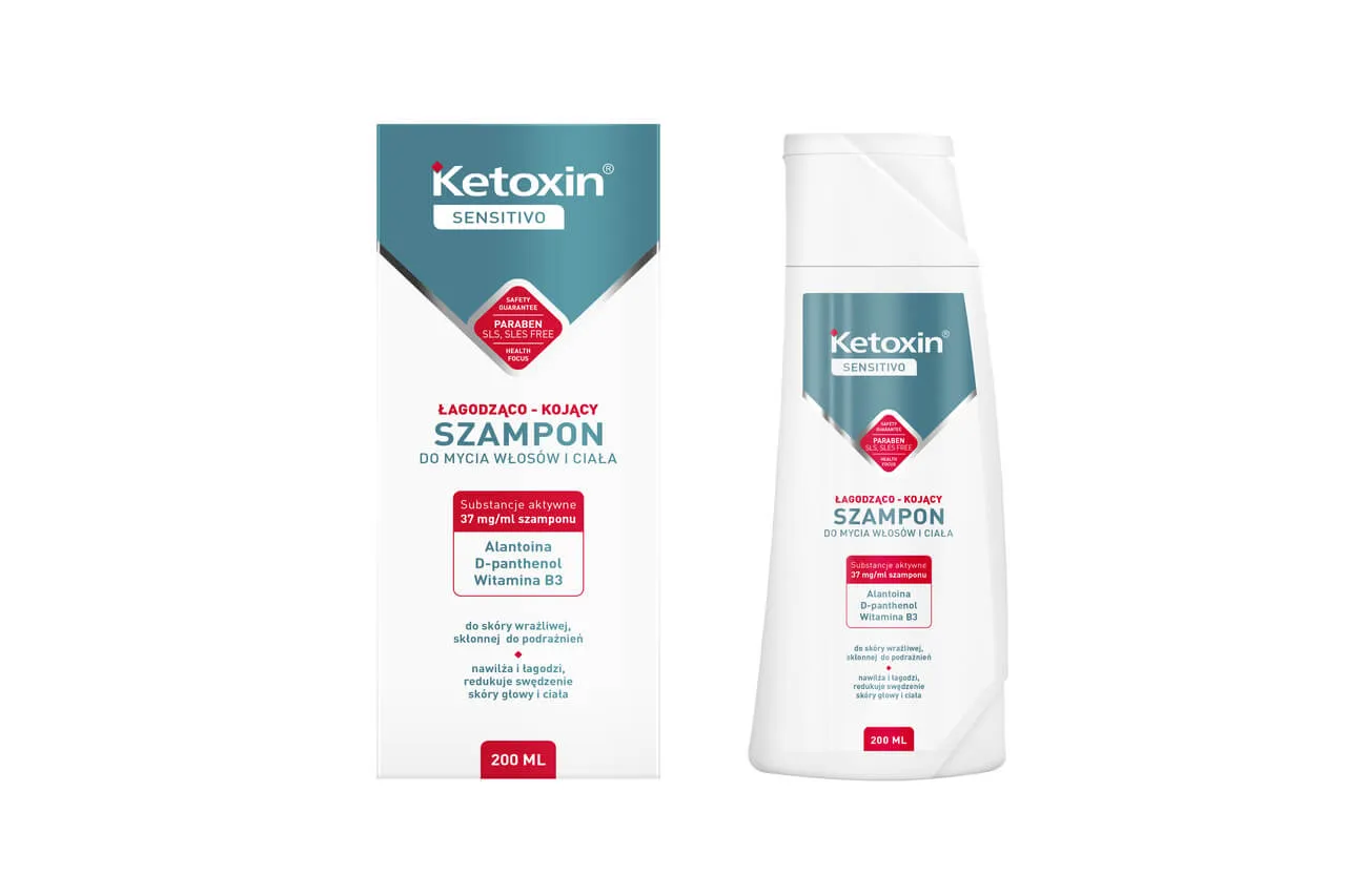 L'Biotica Ketoxin Sensitivo, szampon do włosów łagodząco-kojący, 200 ml