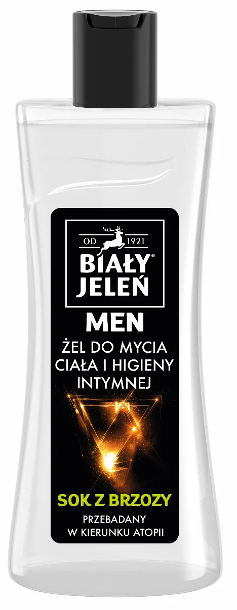 Biały Jeleń for Men, żel do mycia ciała i higieny intymnej z brzozą, 265 ml