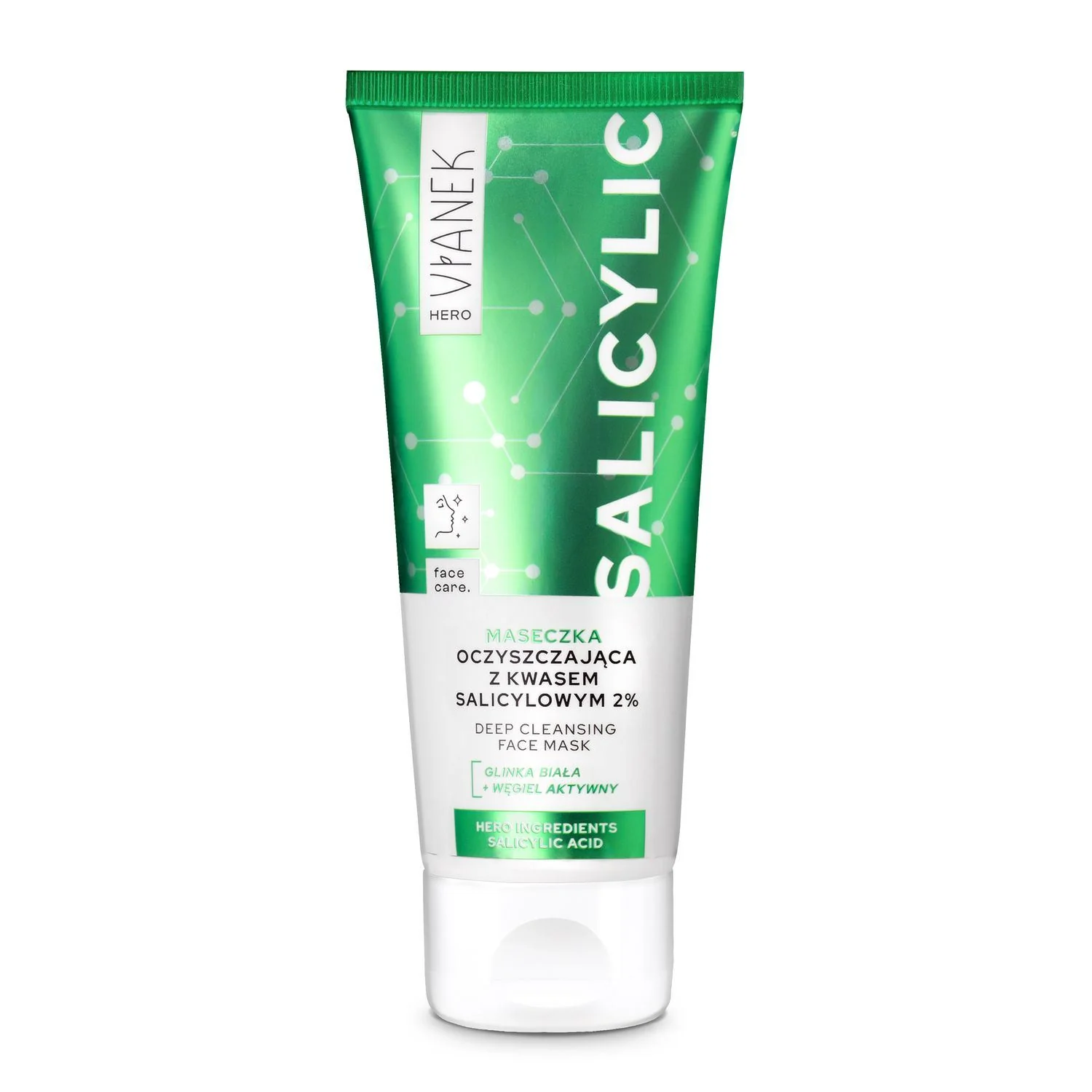 Vianek Hero Salicylic maseczka oczyszczająca z kwasem salicylowym 2%, 75 ml