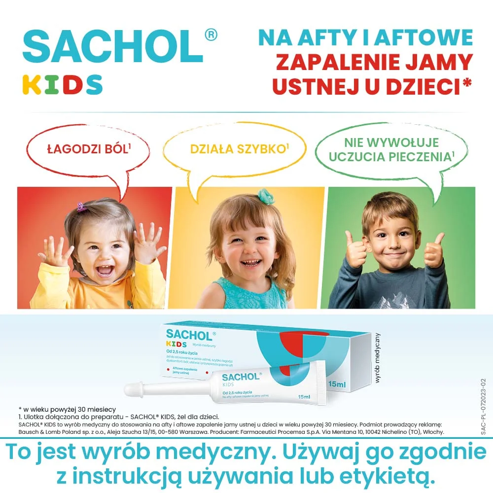 Sachol Kids żel, 15 ml