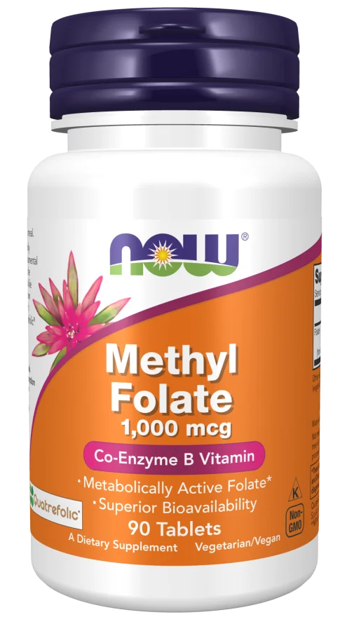 Now Foods Metylofolian 1000 µg 90 tabletek