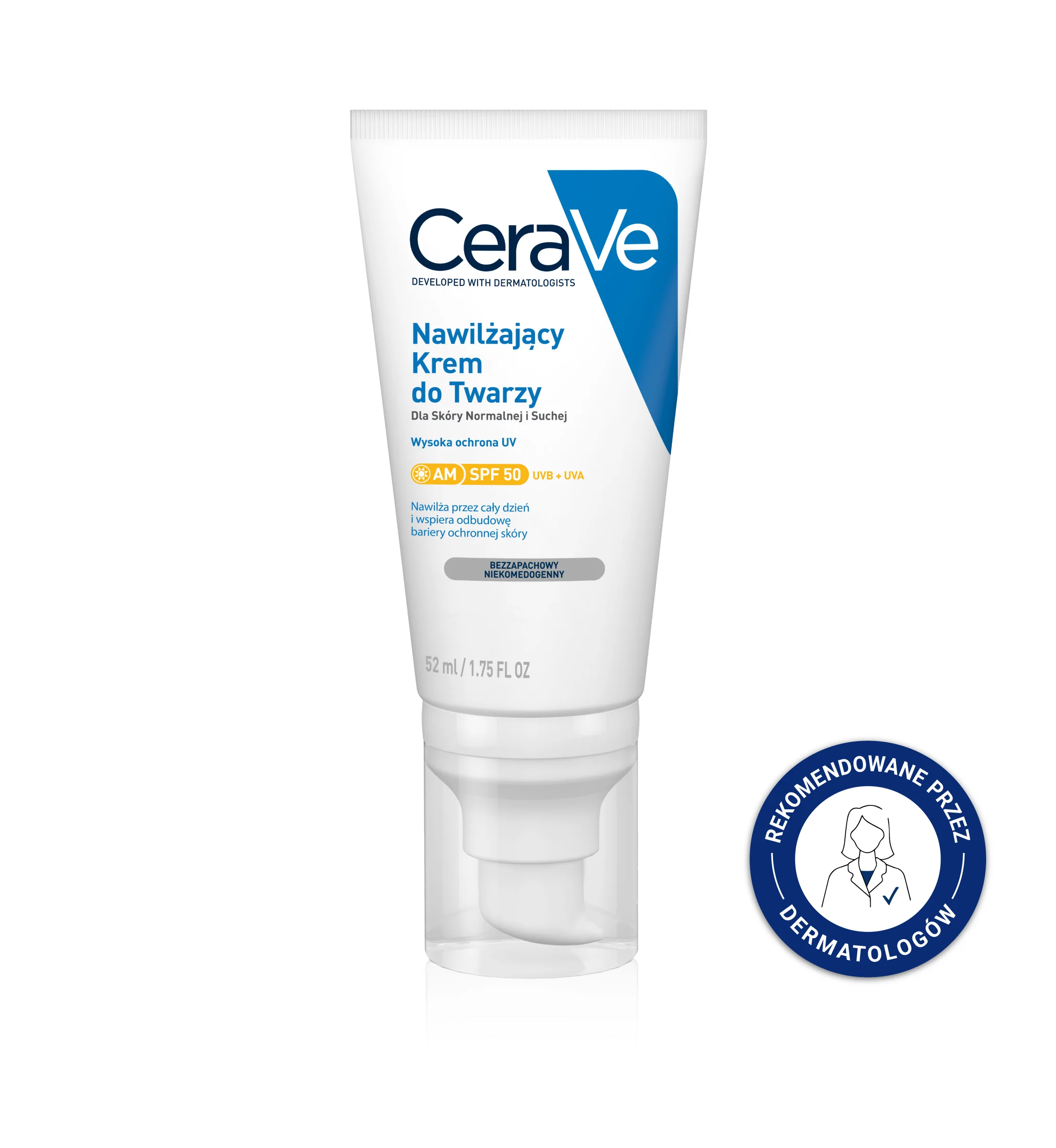 CeraVe nawilżający krem do twarzy SPF 50, 52 ml