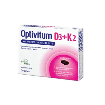 Optivitum D3+K2, suplement diety, 30 kapsułek miękkich 
