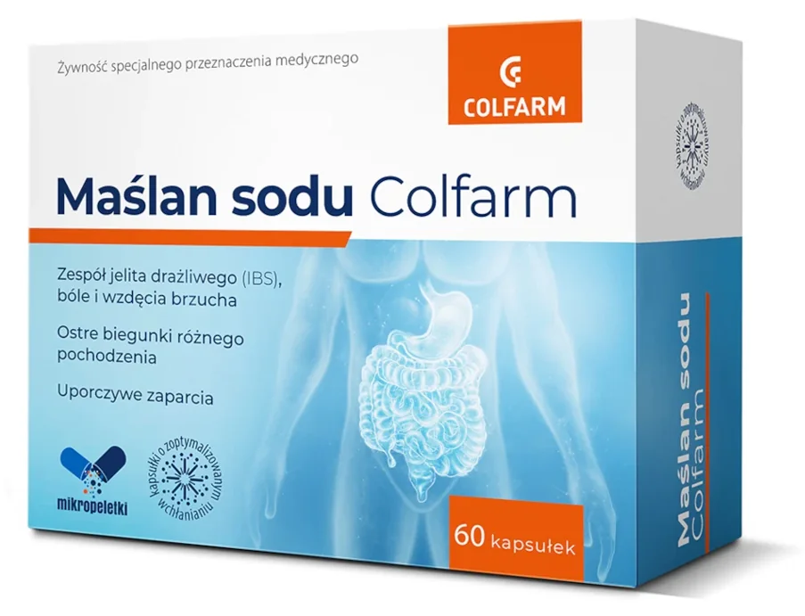 Colfarm Maślan Sodu 300 mg 60 kapsułek