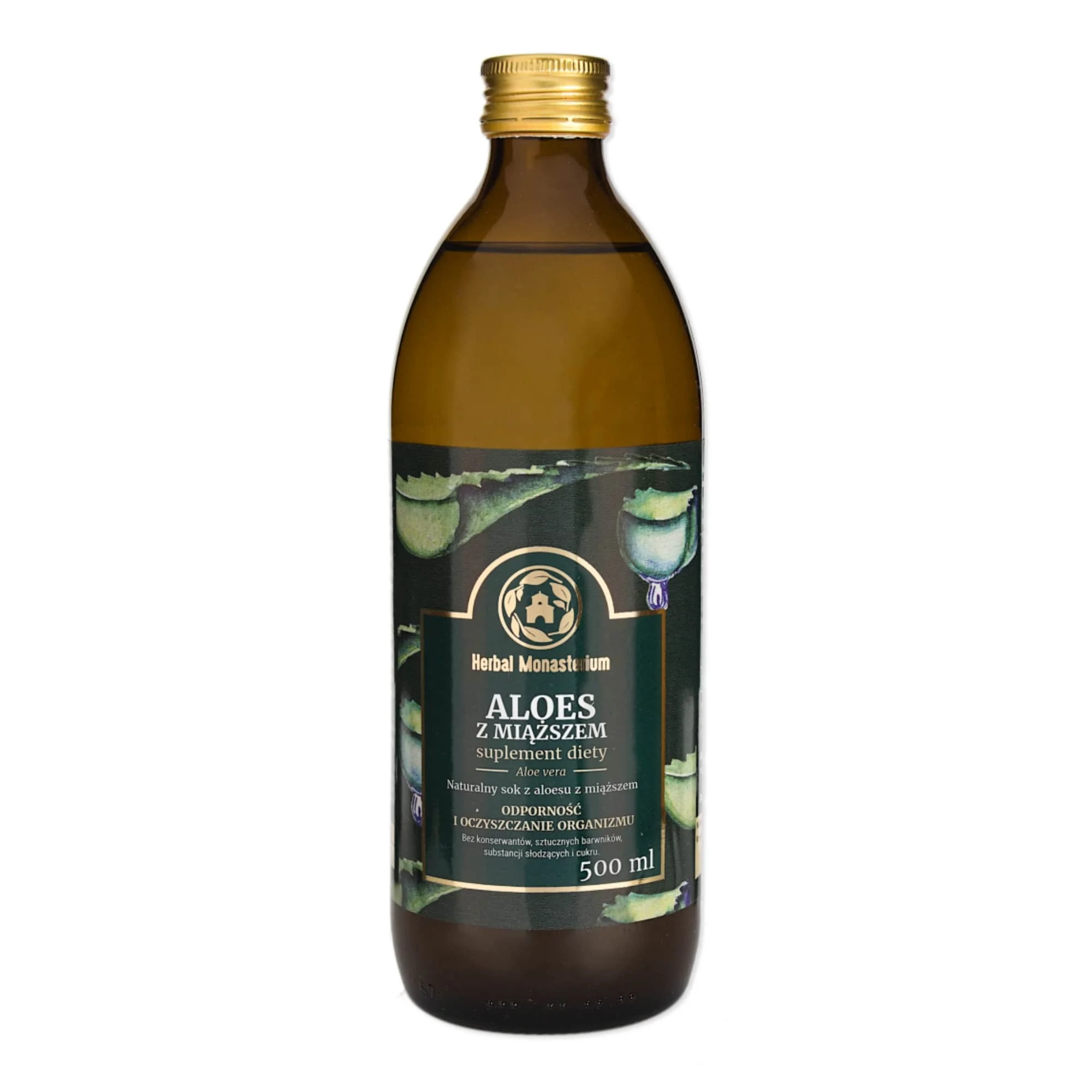 Herbal Monasterium sok z aloesu z miąższem, 500 ml