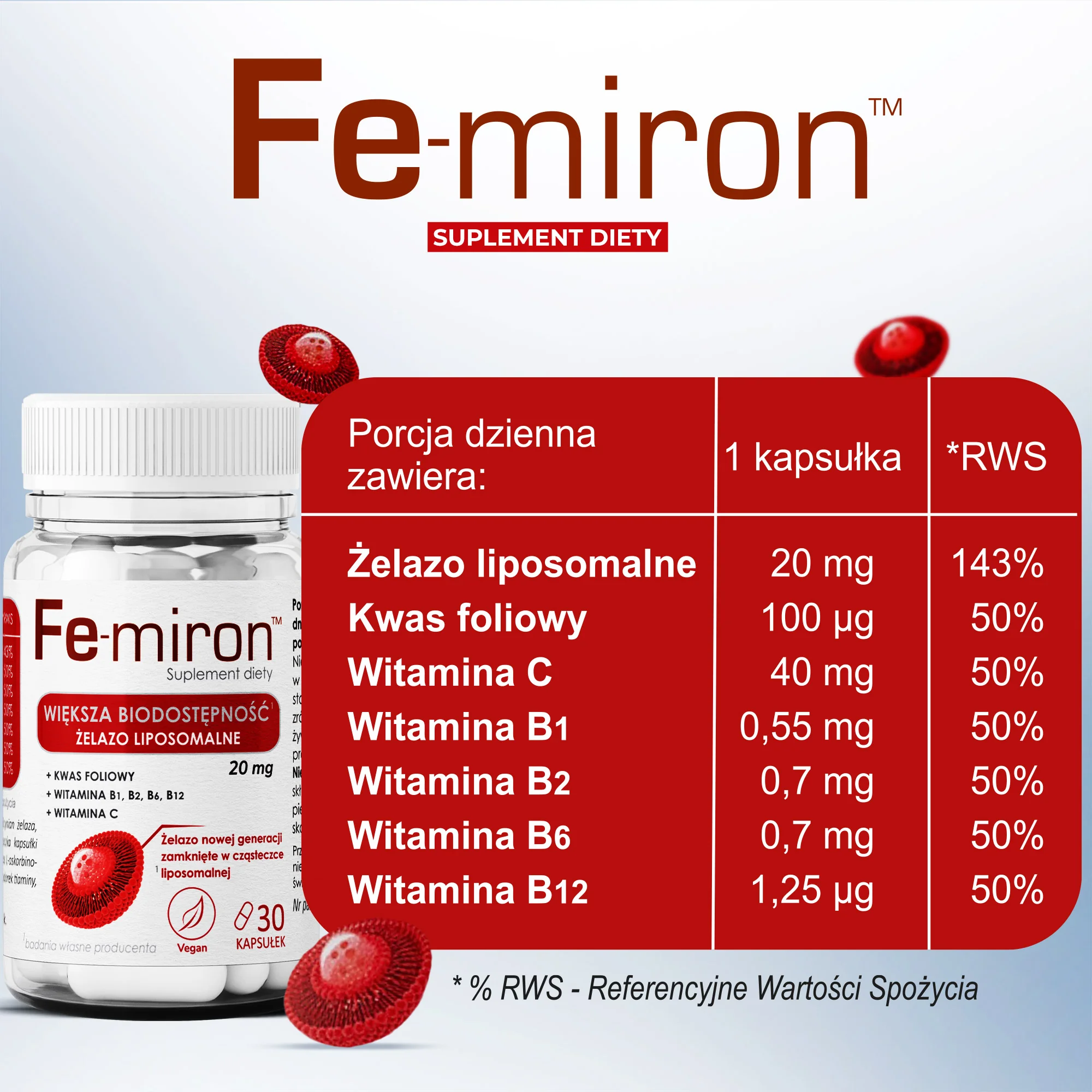 Domowa Apteczka Fe-miron 30 kapsułek