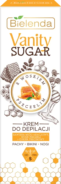 Bielenda Vanity Sugar krem do depilacji z woskiem pszczelim, 100 ml