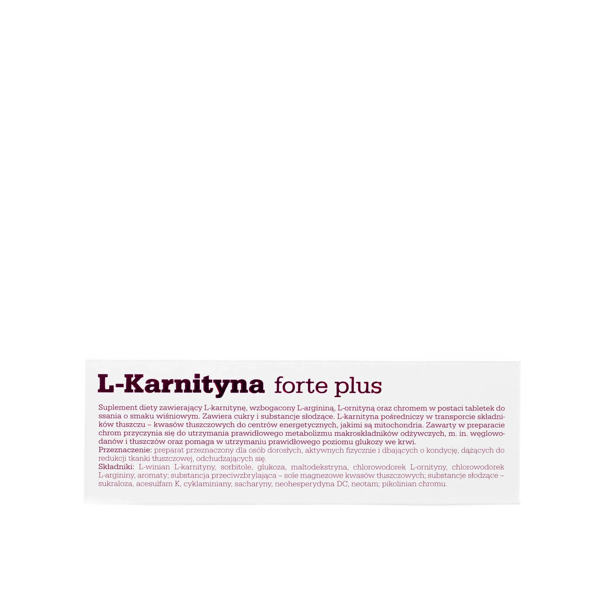Olimp L-Karnityna Forte Plus 80 tabletek do ssania o samku wiśniowym