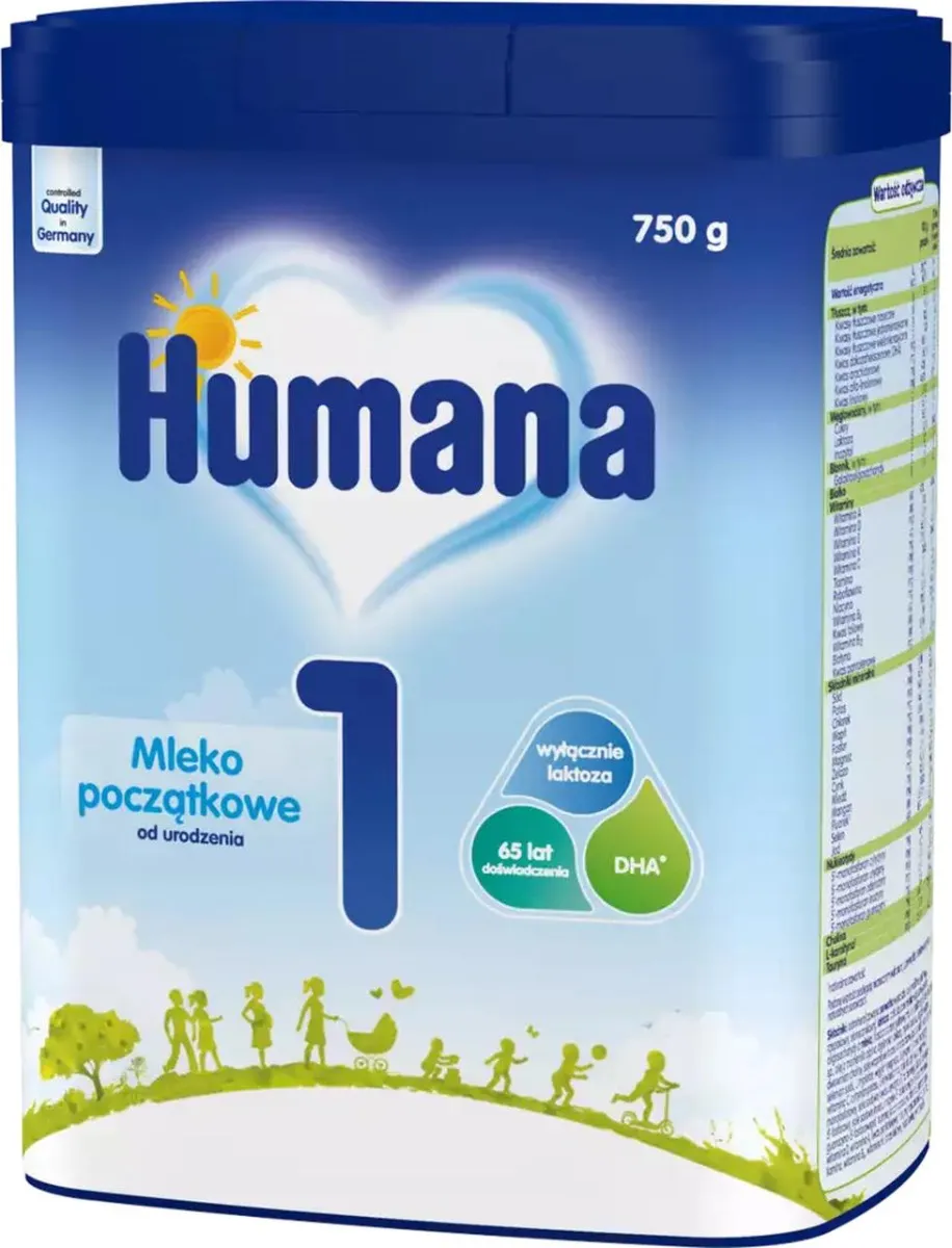 Humana 1, mleko początkowe, 750 g