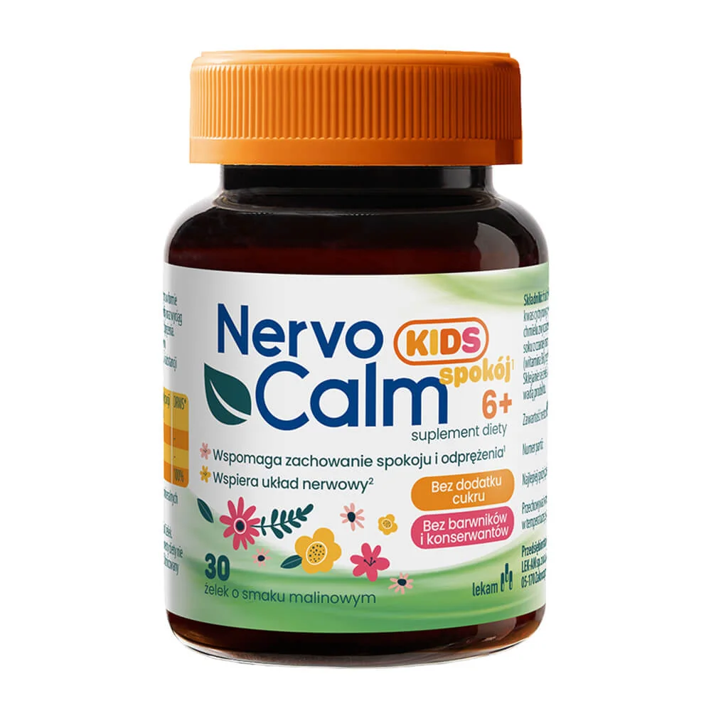 NervoCalm Kids 6+ Spokój o smaku malinowym, 30 żelek