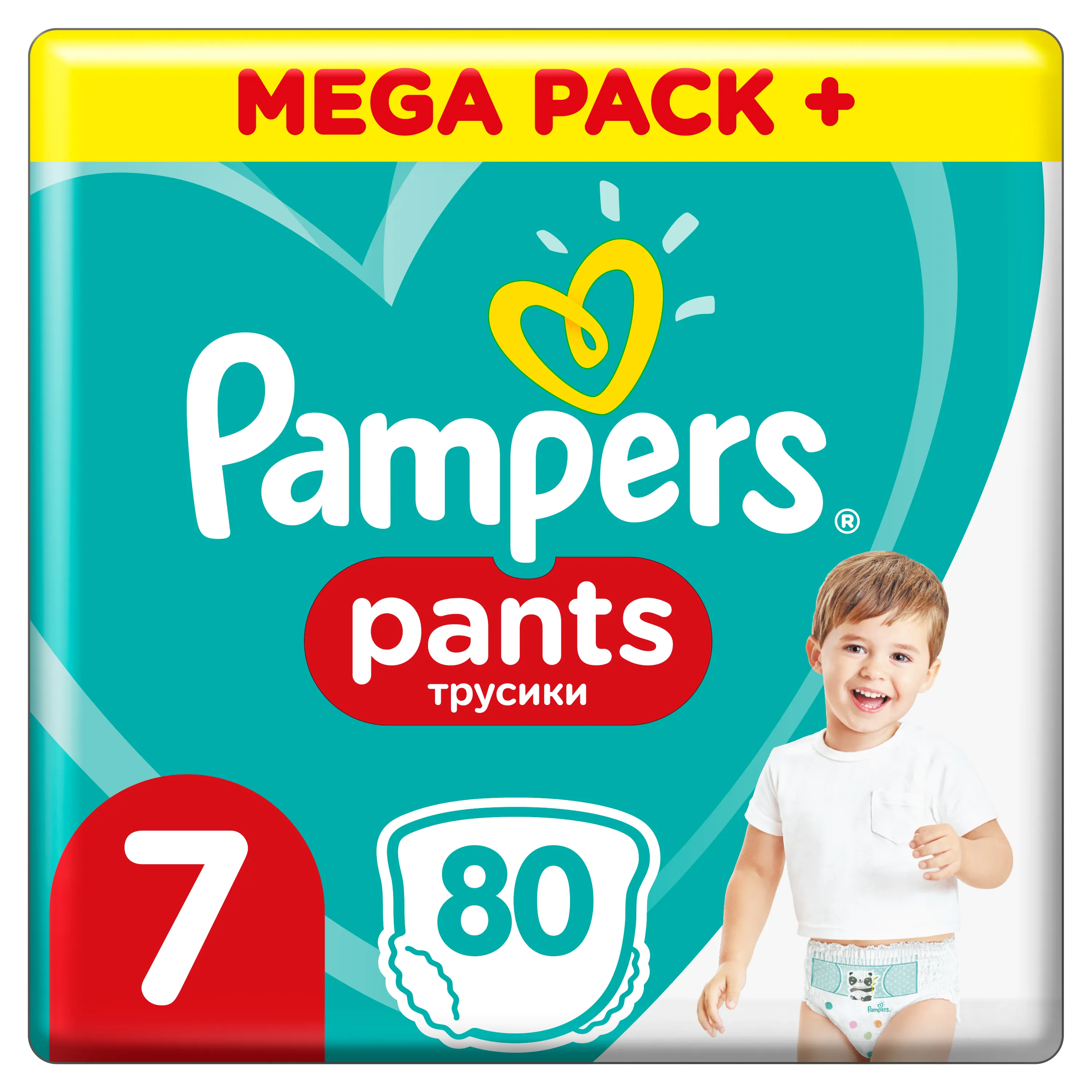 Pampers Pants, pieluchomajtki rozmiar 7, 17+ kg, 80 sztuk