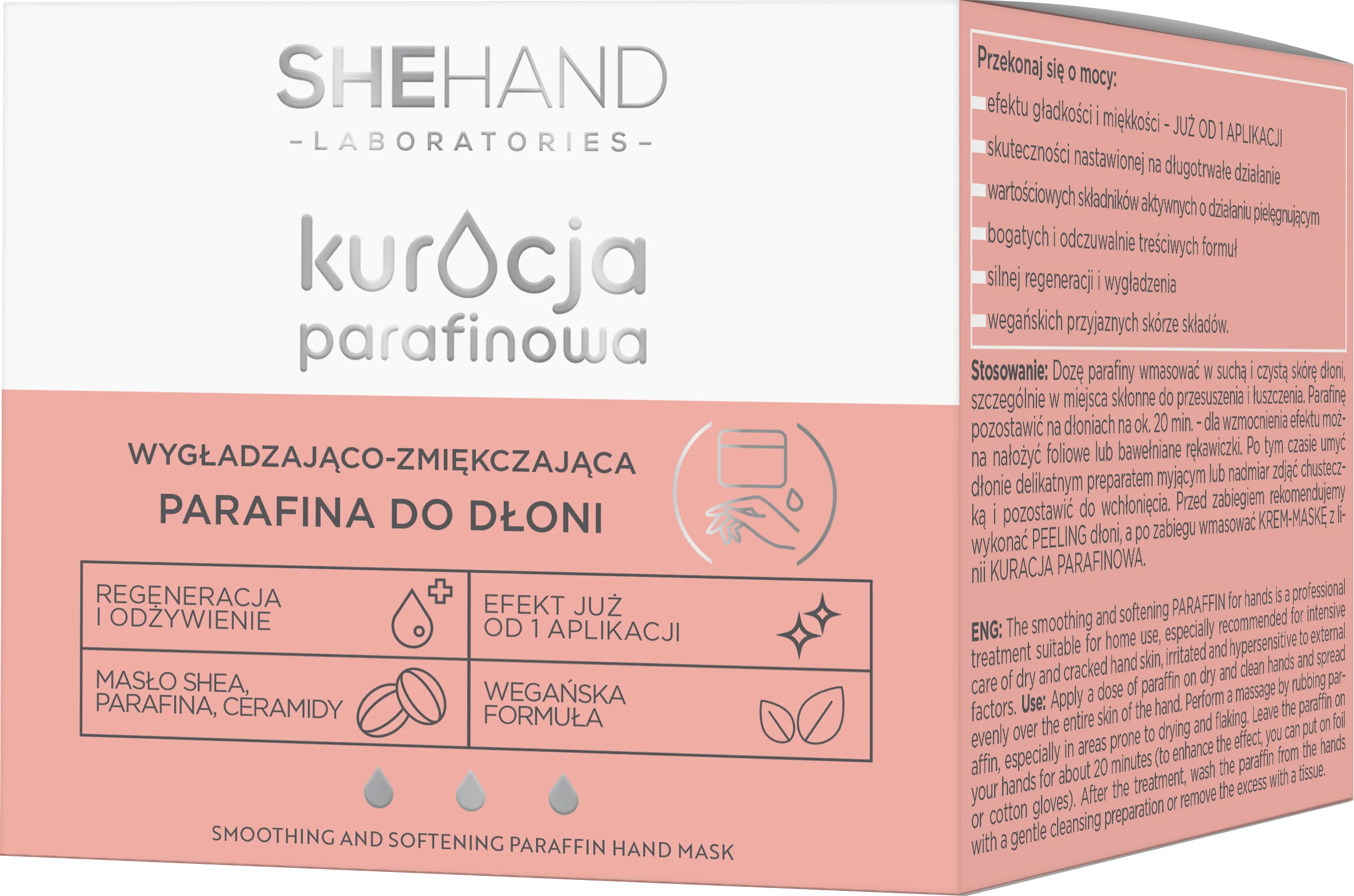 SheHand Kuracja parafinowa wygładzająco-zmiękczająca parafina do dłoni, 80 g