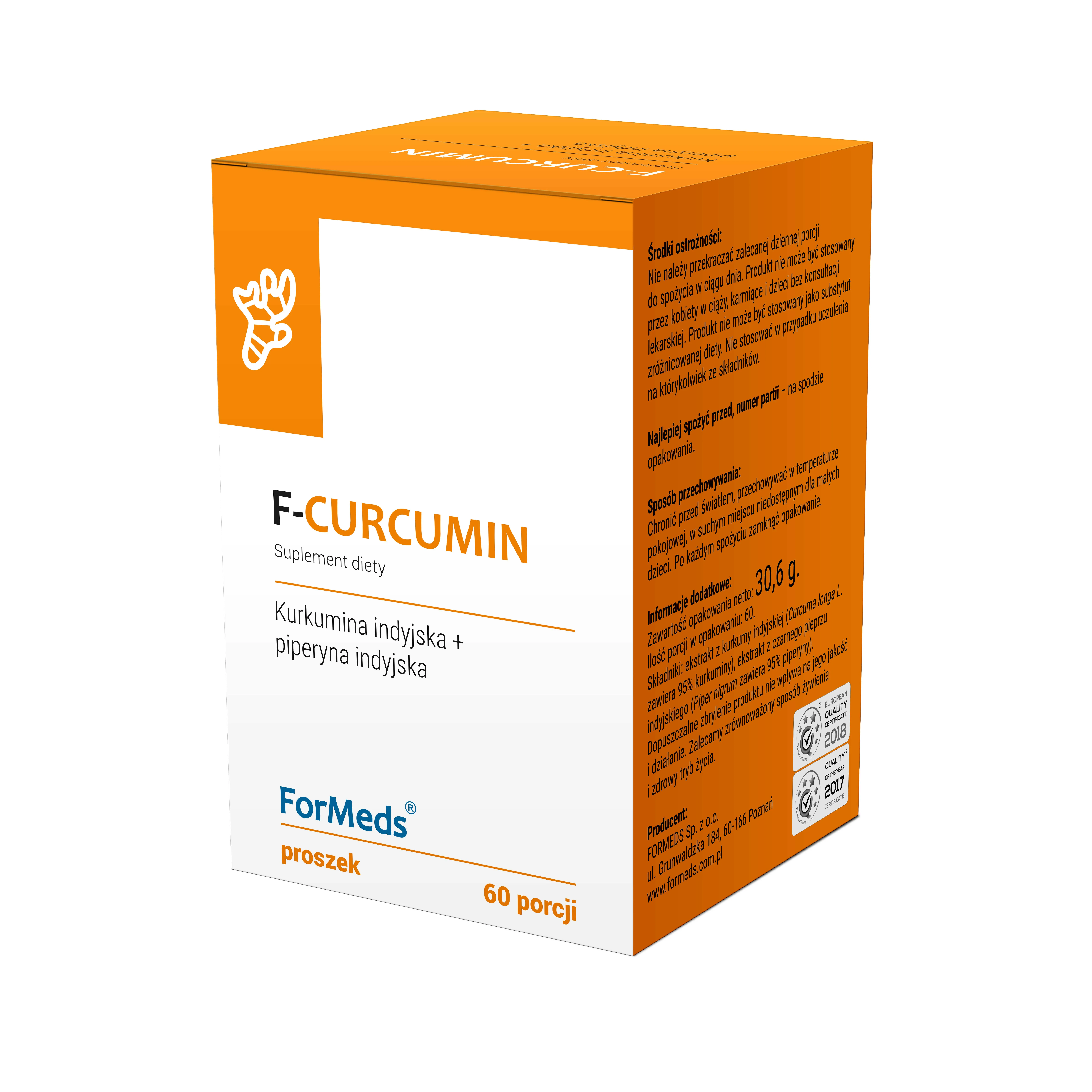ForMeds F-Curcumin, suplement diety, proszek, 60 porcji