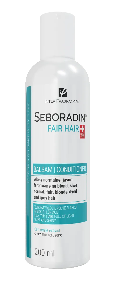 Seboradin Jasne Włosy balsam do włosów jasnych – naturalnych, farbowanych i siwych, 200 ml