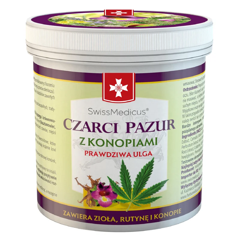 Swiss Medicus® Czarci Pazur z konopiami balsam, 250 ml