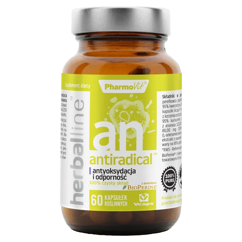 Pharmovit antiradical antyoksydacja i odporność, suplement diety, 60 kapsułek