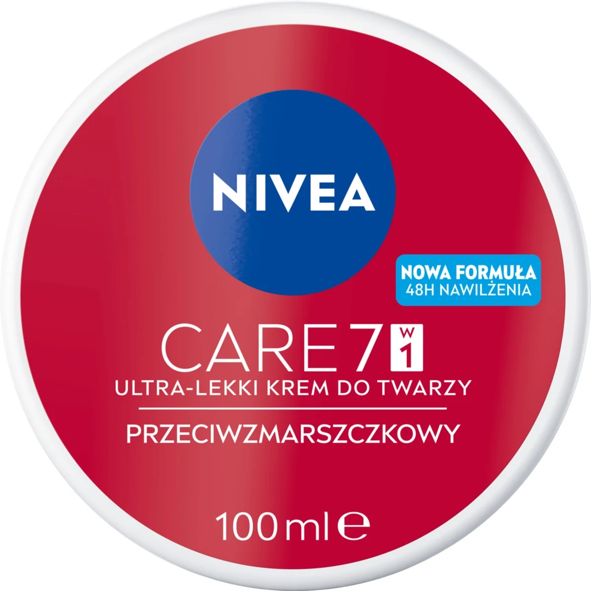 Nivea Care 7 w 1 przeciwzmarszczkowy lekki krem do twarzy, 100 ml