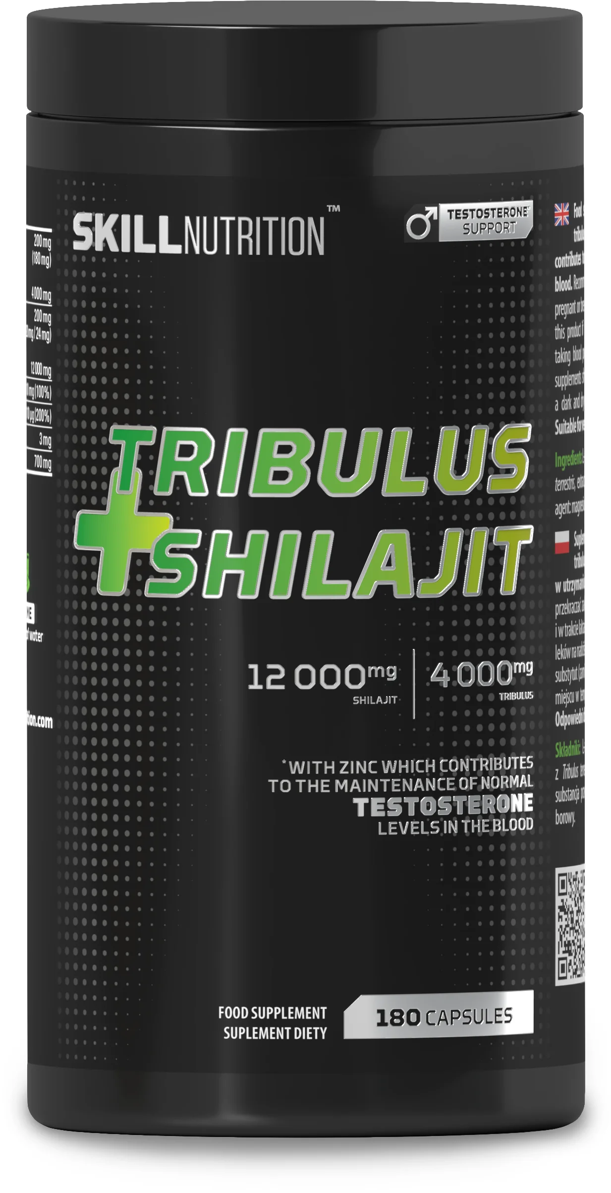 Skill Tribulus + Shilajit 180 kapsułek wegańskich