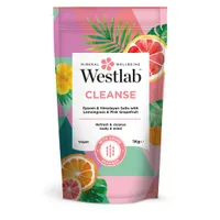 Westlab Cleanse, oczyszczająca sól do kąpieli z trawą cytrynową i różowym grejpfrutem, 1 kg