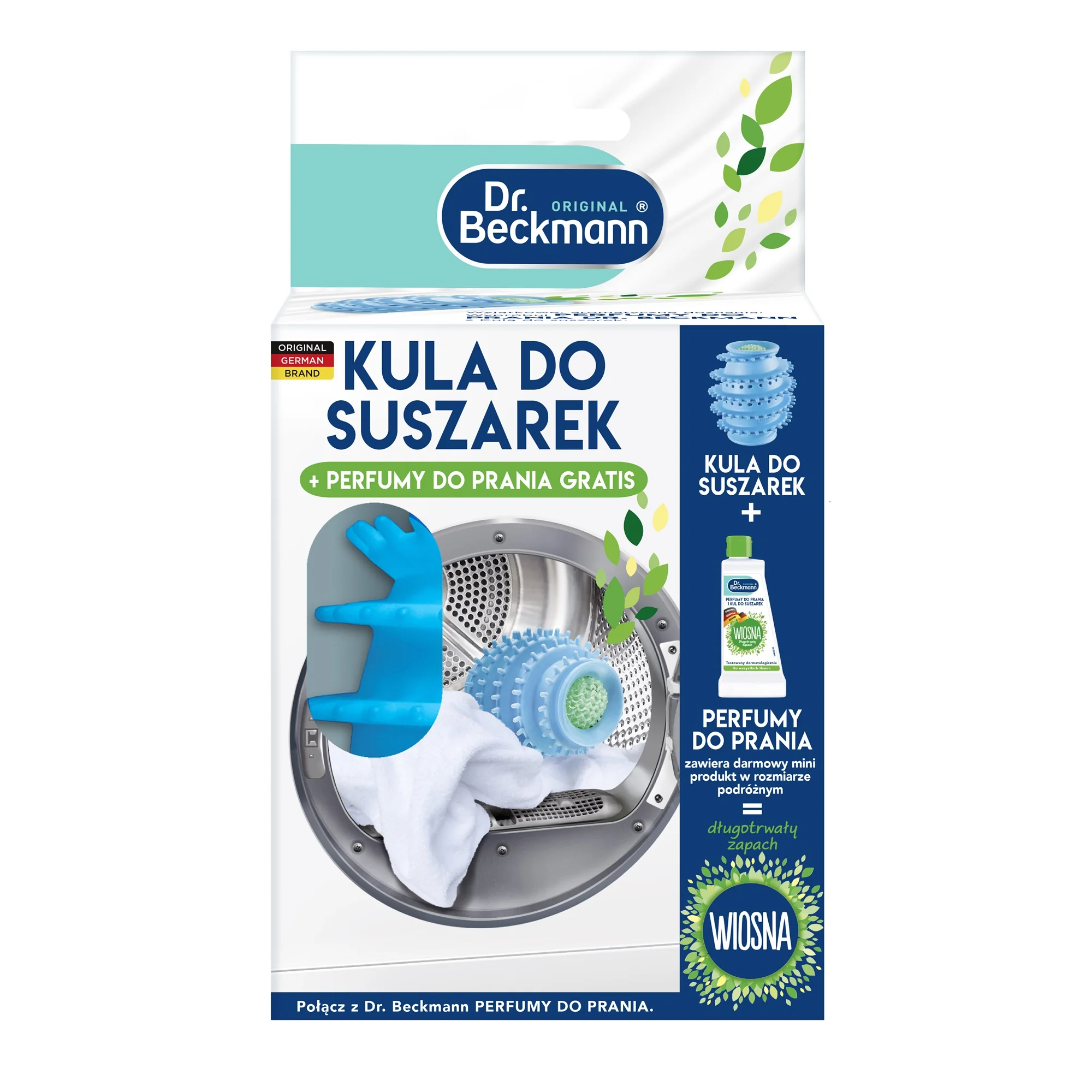 Dr. Beckmann kula do suszarek, 1 sztuka + perfumy do prania, 50 ml