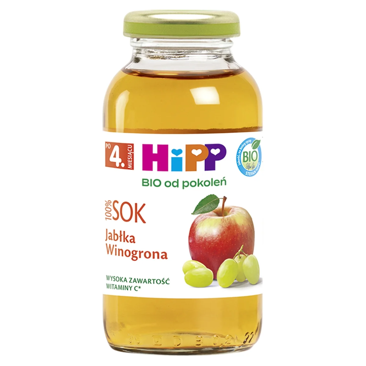 HiPP BIO sok jabłka-winogrona po 4. miesiącu, 200 ml
