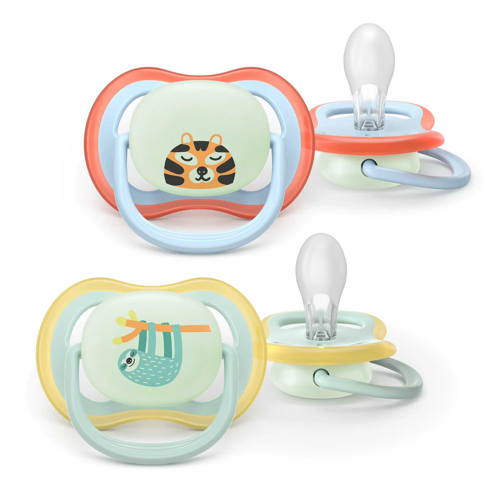 Philips Avent Ultra Air Nighttime świecący w ciemności ortodontyczny smoczek uspokajający 0-6 m, 2 sztuki