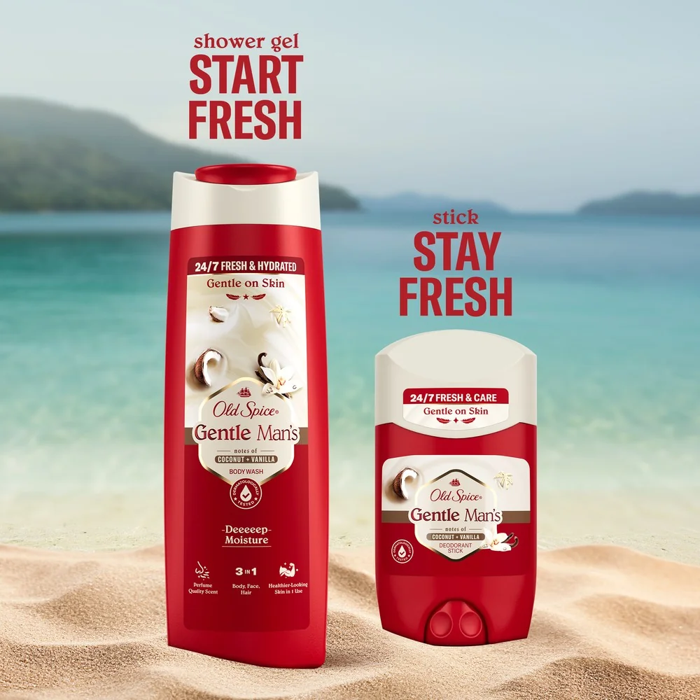 Old Spice Coconut & Vanilla Zestaw dezodorant w sztyfcie, 50 ml + żel pod prysznic, 250 ml + kosmetyczka