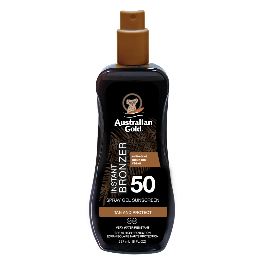 Australian Gold Spray Gel with Bronzer żel brązujący w sprayu SPF 50, 237 ml