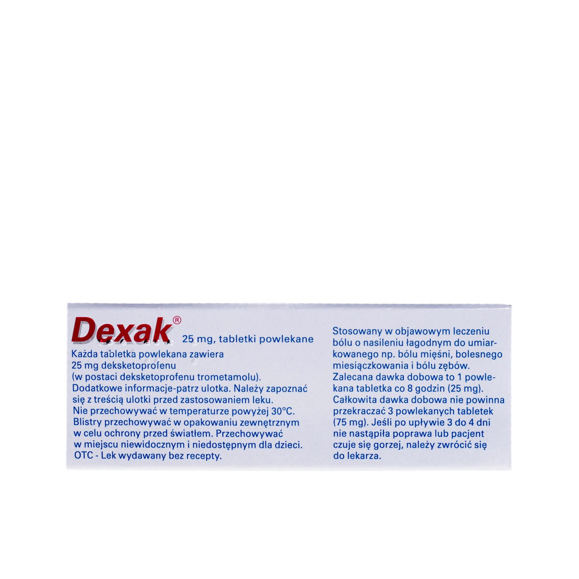 Dexak, 25 mg, 10 tabletek powlekanych 