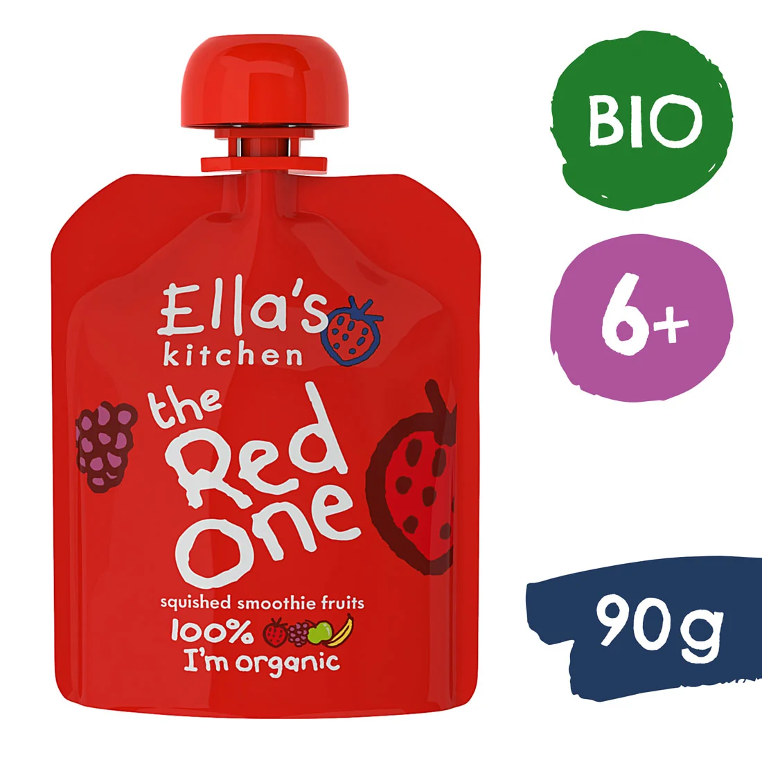 Ella's Kitchen BIO Red One puree owocowe z truskawką, 5 x 90 g