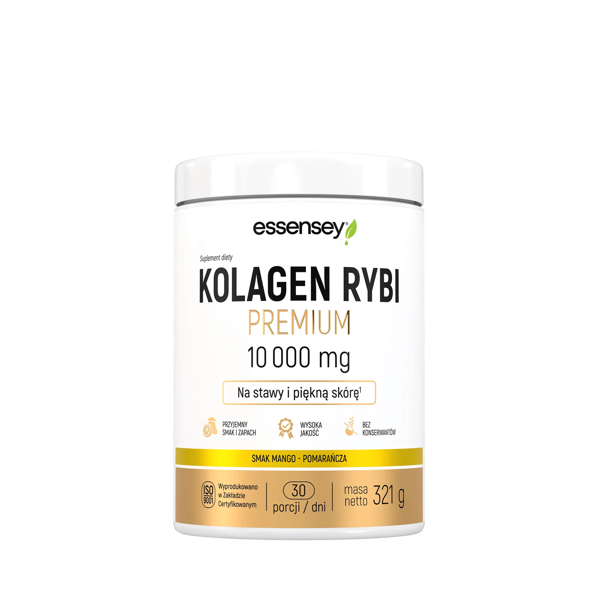 Essensey Kolagen Rybi Premium 10000 mg smak mango - pomarańcza, 321 g