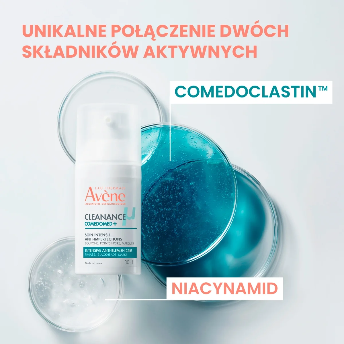 Avène Cleanance Comedomed+ intensywny krem-żel przeciw niedoskonałościom, 30 ml