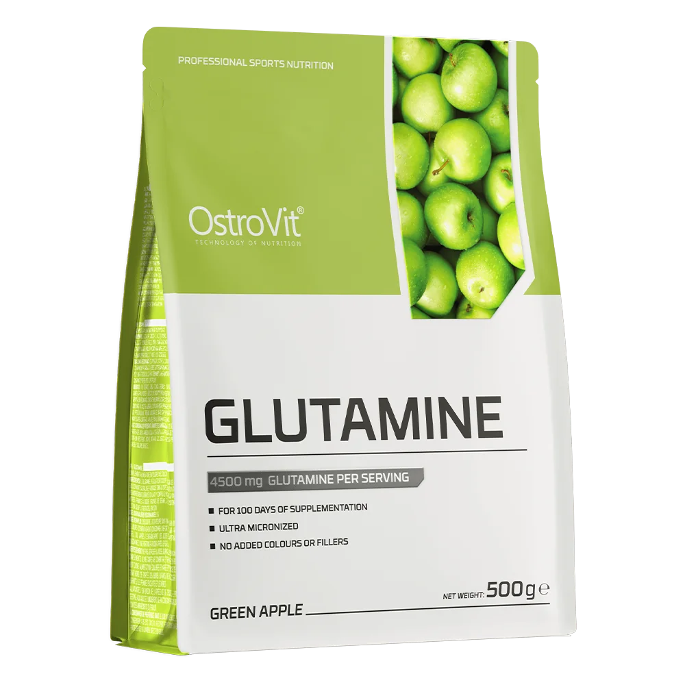 OstroVit Glutamina smak zielonego jabłka, proszek, 500 g